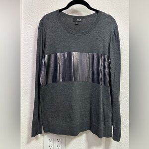 EUC a.n.a Gray Sweater with Silver Sequin Detail